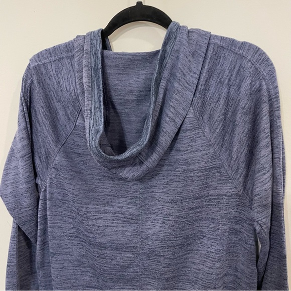 ATHLETA Full Zip Marled Tech Hoodie Jacket - Blue, Size S - Picture 6 of 11